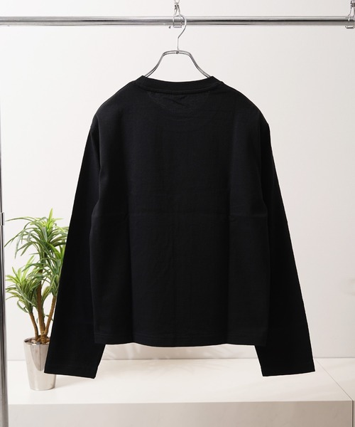 N.W.T(エヌダブルティー)の「【N.W.T】7.4oz クロップド L/S Tee / 7.4オンス ヘビーウェイト ボックスシルエット ショート丈 ロンT 綿100%(Tシャツ/カットソー・メンズ・ホワイト/ブラック・M/S/L)」の9枚目の写真