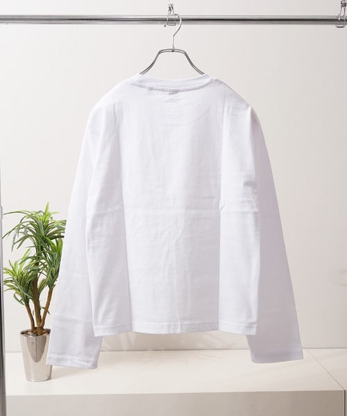 N.W.T(エヌダブルティー)の「【N.W.T】7.4oz クロップド L/S Tee / 7.4オンス ヘビーウェイト ボックスシルエット ショート丈 ロンT 綿100%(Tシャツ/カットソー・メンズ・ホワイト/ブラック・M/S/L)」の7枚目の写真