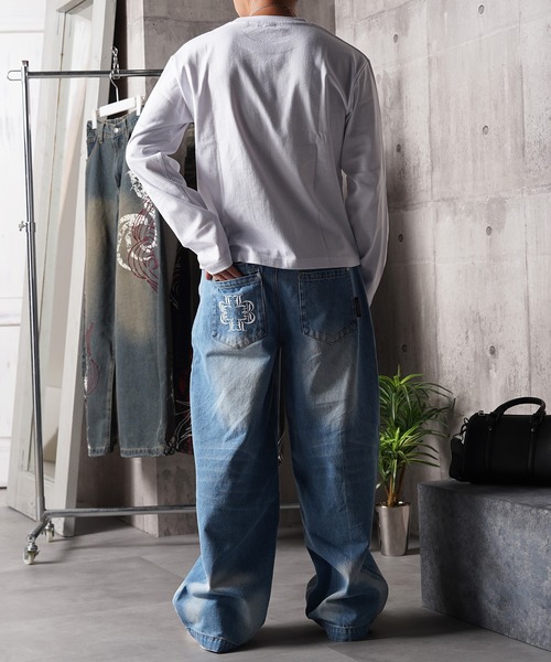 N.W.T(エヌダブルティー)の「【N.W.T】7.4oz クロップド L/S Tee / 7.4オンス ヘビーウェイト ボックスシルエット ショート丈 ロンT 綿100%(Tシャツ/カットソー・メンズ・ホワイト/ブラック・M/S/L)」の20枚目の写真