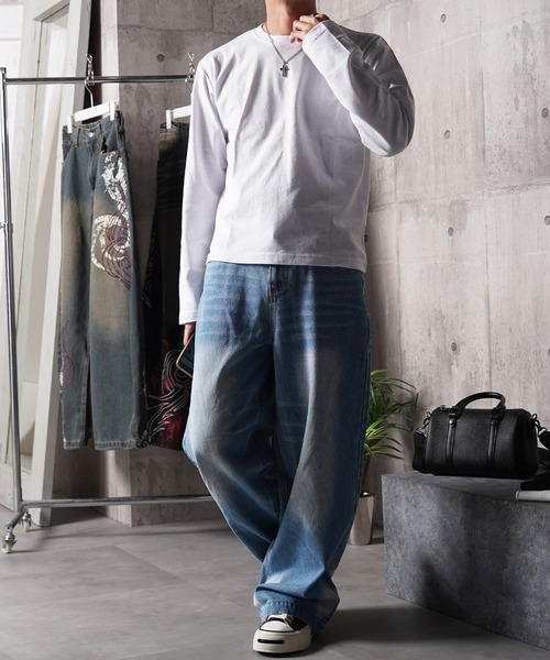 N.W.T(エヌダブルティー)の「【N.W.T】7.4oz クロップド L/S Tee / 7.4オンス ヘビーウェイト ボックスシルエット ショート丈 ロンT 綿100%(Tシャツ/カットソー・メンズ・ホワイト/ブラック・M/S/L)」の18枚目の写真