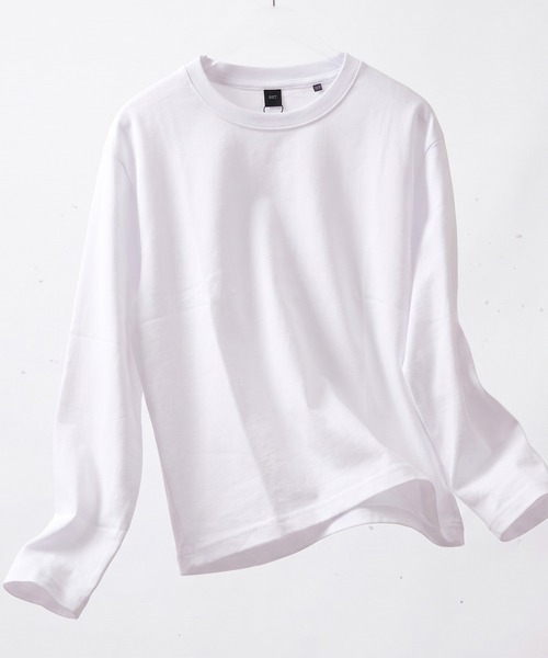 N.W.T(エヌダブルティー)の「【N.W.T】7.4oz クロップド L/S Tee / 7.4オンス ヘビーウェイト ボックスシルエット ショート丈 ロンT 綿100%(Tシャツ/カットソー・メンズ・ホワイト/ブラック・M/S/L)」の12枚目の写真