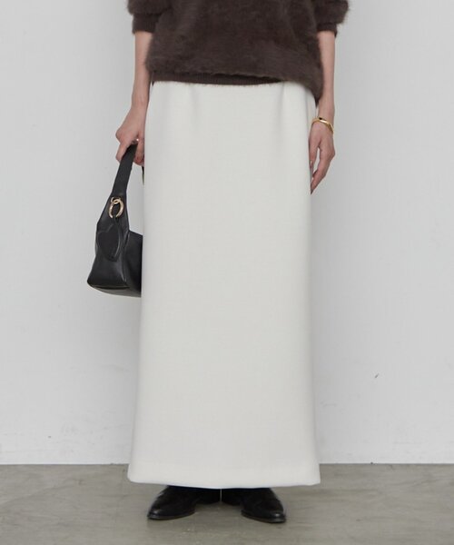 LOUNGEDRESS(ラウンジドレス)の「《2サイズ展開/美シルエット》【JAPAN MADE】ダンボールタイトスカート 秋服(スカート・レディース・モカ/オフホワイト・36/38)」の2枚目の写真