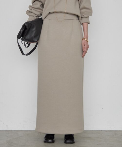 LOUNGEDRESS(ラウンジドレス)の「《2サイズ展開/美シルエット》【JAPAN MADE】ダンボールタイトスカート 秋服(スカート・レディース・モカ/オフホワイト・36/38)」の1枚目の写真