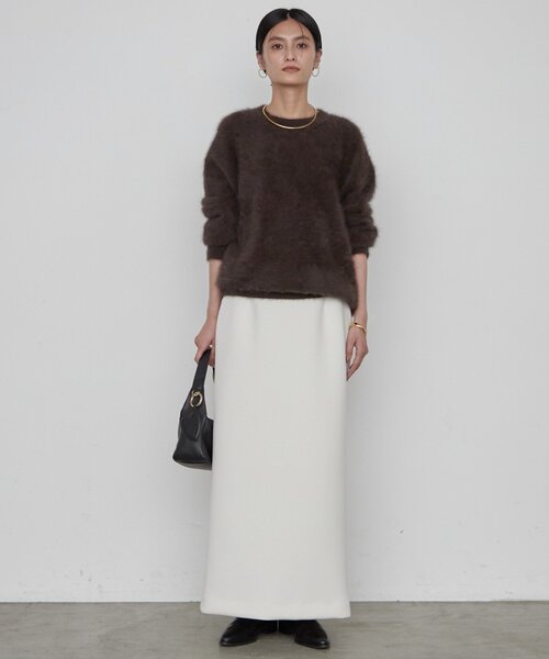LOUNGEDRESS(ラウンジドレス)の「《2サイズ展開/美シルエット》【JAPAN MADE】ダンボールタイトスカート 秋服(スカート・レディース・モカ/オフホワイト・36/38)」の3枚目の写真