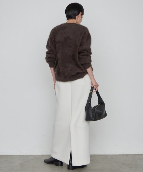 LOUNGEDRESS(ラウンジドレス)の「《2サイズ展開/美シルエット》【JAPAN MADE】ダンボールタイトスカート 秋服(スカート・レディース・モカ/オフホワイト・36/38)」の5枚目の写真