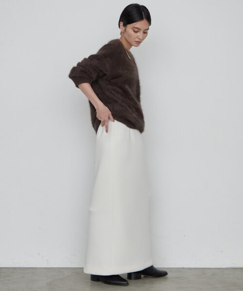 LOUNGEDRESS(ラウンジドレス)の「《2サイズ展開/美シルエット》【JAPAN MADE】ダンボールタイトスカート 秋服(スカート・レディース・モカ/オフホワイト・36/38)」の6枚目の写真
