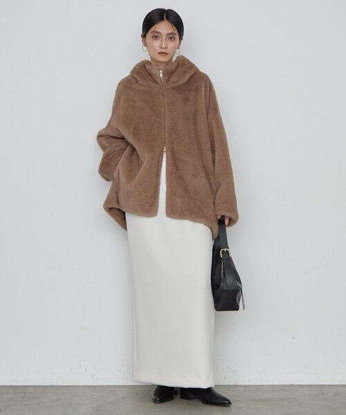 LOUNGEDRESS(ラウンジドレス)の「《2サイズ展開/美シルエット》【JAPAN MADE】ダンボールタイトスカート 秋服(スカート・レディース・モカ/オフホワイト・36/38)」の7枚目の写真