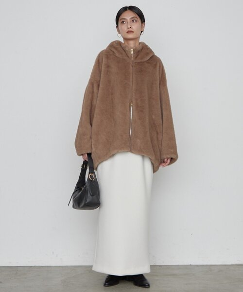 LOUNGEDRESS(ラウンジドレス)の「《2サイズ展開/美シルエット》【JAPAN MADE】ダンボールタイトスカート 秋服(スカート・レディース・モカ/オフホワイト・36/38)」の8枚目の写真