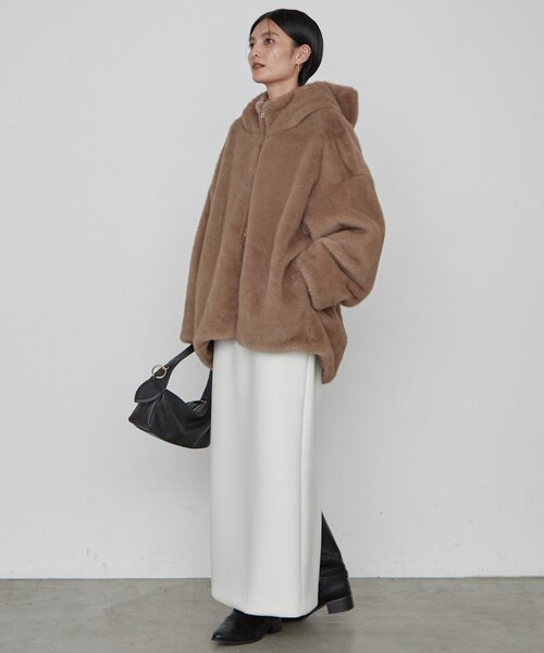LOUNGEDRESS(ラウンジドレス)の「《2サイズ展開/美シルエット》【JAPAN MADE】ダンボールタイトスカート 秋服(スカート・レディース・モカ/オフホワイト・36/38)」の9枚目の写真