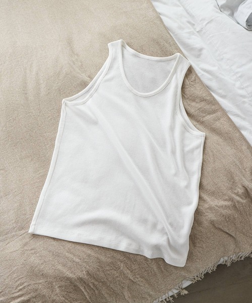 GLOBAL WORK（グローバルワーク）の「【Phiten】ワッフルタンクトップ/879580（Tシャツ/カットソー・メンズ・ホワイト/グレー/ブラック・LARGE/SMALL/MEDIUM/X-LARGE）」の3枚目の写真