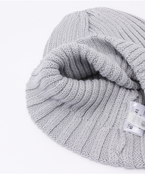 one after another NICE CLAUP（ワンアフターアナザーナイスクラップ）の「【ナイスクラップ】麻混ニット帽（ニットキャップ/ビーニー・レディース・オフホワイト/イエロー/ライトグレー/ブラック・FREE）」の8枚目の写真