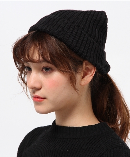 one after another NICE CLAUP（ワンアフターアナザーナイスクラップ）の「【ナイスクラップ】麻混ニット帽（ニットキャップ/ビーニー・レディース・オフホワイト/イエロー/ライトグレー/ブラック・FREE）」の5枚目の写真