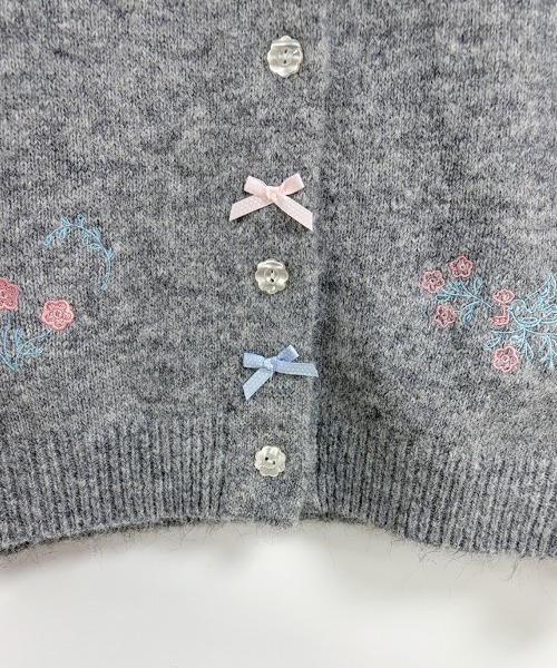 LEMOA(レモア)の「リボン&フラワー刺繍ニットカーディガン(カーディガン/ボレロ・レディース・ピンク/ホワイト/グレー・FREE)」の21枚目の写真