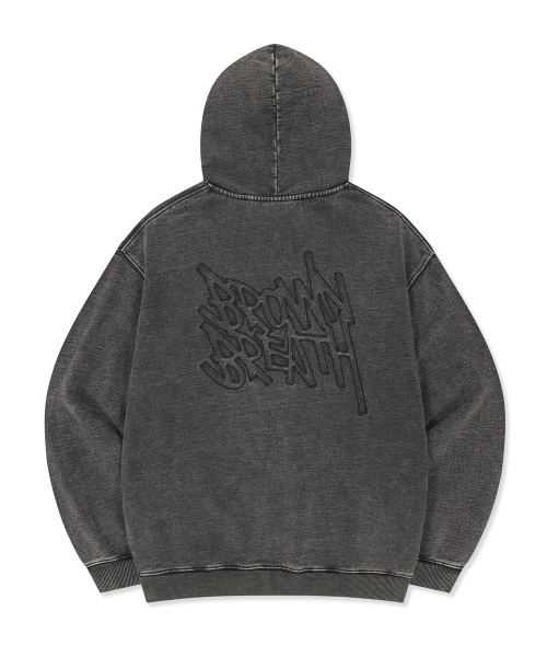 BROWNBREATH(ブラウンブレス)の「ウォッシュデニムスウェットフーディ(パーカー・レディース・ダークインディゴブルー/ブラック・X-LARGE/LARGE/MEDIUM/SMALL)」の4枚目の写真