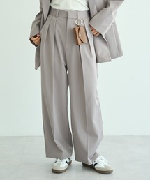 【セットアップ対応】2wayストレッチタックワイドパンツ