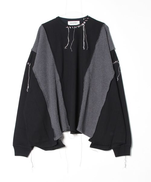 DISCOVERED(ディスカバード)の「DISCOVERED(ディスカバード)別注SWITCH MAT LOOP WIDE L/S TEE(Tシャツ/カットソー・メンズ・その他24/ホワイト/ブラック・1/3)」の1枚目の写真