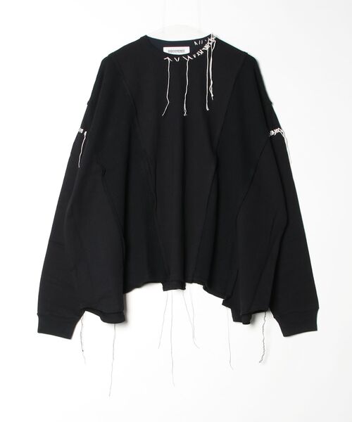 DISCOVERED(ディスカバード)の「DISCOVERED(ディスカバード)別注SWITCH MAT LOOP WIDE L/S TEE(Tシャツ/カットソー・メンズ・その他24/ホワイト/ブラック・1/3)」の3枚目の写真