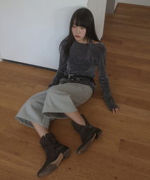 ソフトベルベットトップスセット（グレー）