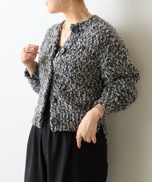 スラブ混ショートカーデ