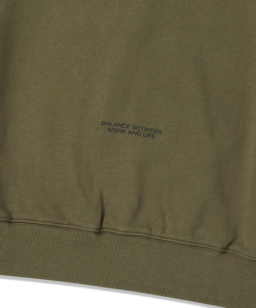 LIFE WORK(ライフワーク)の「共用) ウ woven 配色 オーバーサイズ スウェット(スウェット・レディース・カーキ/ブラック・L/M)」の6枚目の写真