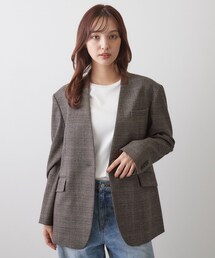 ハンティング ノーカラージャケット