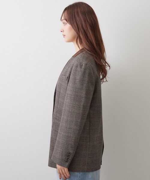 DRESSTERIOR(ドレステリア)の「ハンティング ノーカラージャケット(ノーカラージャケット・レディース・チャコールグレー/ダークブラウン系1・38/34/36)」の19枚目の写真