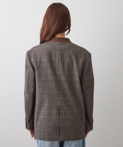 DRESSTERIOR(ドレステリア)の「ハンティング ノーカラージャケット(ノーカラージャケット・レディース・チャコールグレー/ダークブラウン系1・38/34/36)」の8枚目の写真