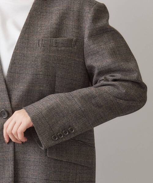 DRESSTERIOR(ドレステリア)の「ハンティング ノーカラージャケット(ノーカラージャケット・レディース・チャコールグレー/ダークブラウン系1・38/34/36)」の11枚目の写真