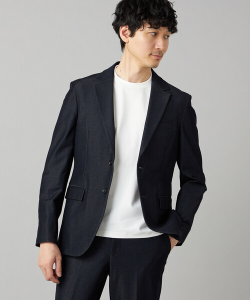 COMME CA MEN（コムサメン）の「【セットアップ対応】デニムライクジャージー シングルテーラードジャケット（その他アウター・メンズ・ダークブラウン/ネイビー・M/L/S）」の2枚目の写真