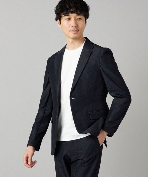 COMME CA MEN（コムサメン）の「【セットアップ対応】デニムライクジャージー シングルテーラードジャケット（その他アウター・メンズ・ダークブラウン/ネイビー・M/L/S）」の7枚目の写真