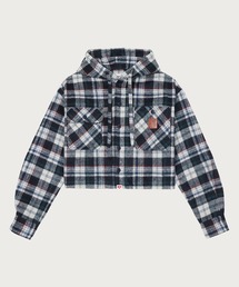 APEE CHECK HOODIE SHIRT