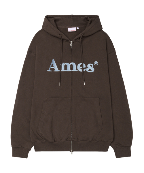 AMESWORLDWIDE(アメスワールドワイド)の「ベーシックロゴジップアップフーディ ブラウン(パーカー・レディース・その他・SMALL/MEDIUM/LARGE)」の3枚目の写真