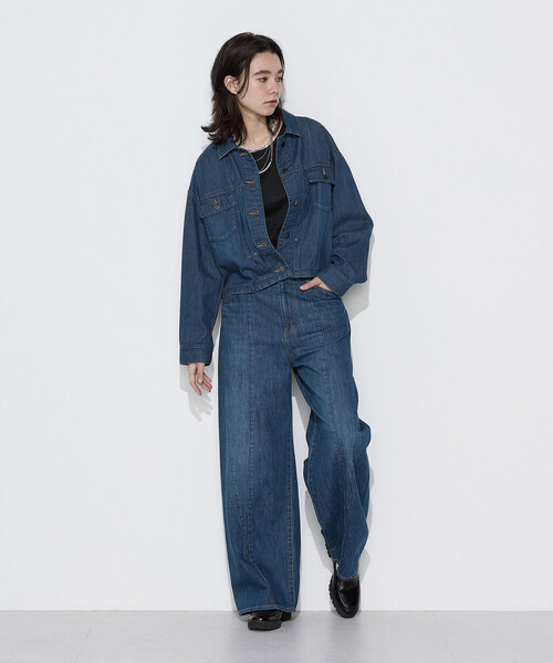 K.T KIYOKO TAKASE（キヨコタカセ）の「10オンスストレッチデニム フロントタックGジャン（デニムジャケット・レディース・ブルー/ブラック・9号）」の15枚目の写真