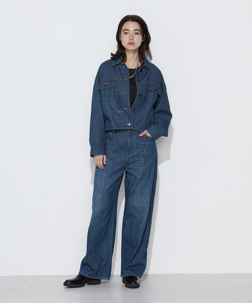 K.T KIYOKO TAKASE（キヨコタカセ）の「10オンスストレッチデニム フロントタックGジャン（デニムジャケット・レディース・ブルー/ブラック・9号）」の16枚目の写真