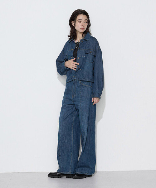 K.T KIYOKO TAKASE（キヨコタカセ）の「10オンスストレッチデニム フロントタックGジャン（デニムジャケット・レディース・ブルー/ブラック・9号）」の17枚目の写真