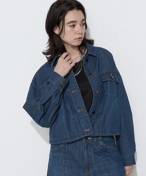 K.T KIYOKO TAKASE（キヨコタカセ）の「10オンスストレッチデニム フロントタックGジャン（デニムジャケット・レディース・ブルー/ブラック・9号）」の22枚目の写真