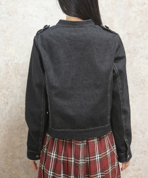 axes femme(アクシーズファム)の「ナポレオンデニムジャケット(その他アウター・レディース・ブラック/インディゴブルー・FREE)」の5枚目の写真