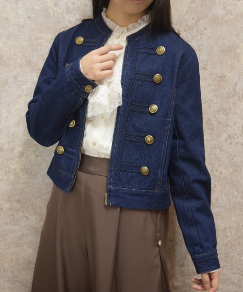 axes femme(アクシーズファム)の「ナポレオンデニムジャケット(その他アウター・レディース・ブラック/インディゴブルー・FREE)」の12枚目の写真