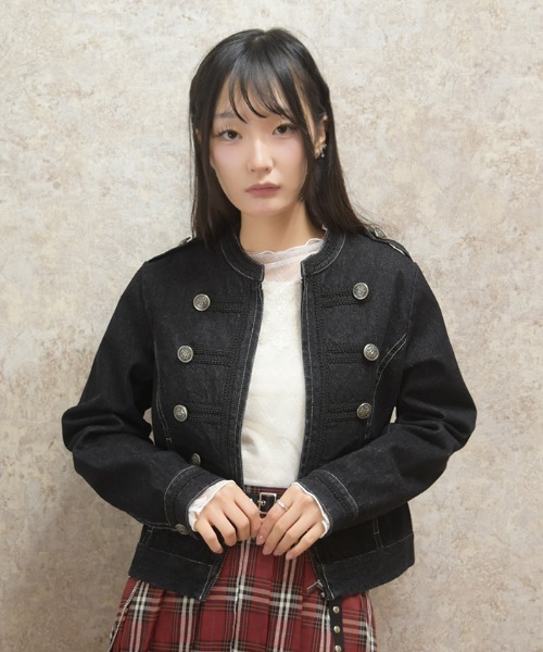axes femme(アクシーズファム)の「ナポレオンデニムジャケット(その他アウター・レディース・ブラック/インディゴブルー・FREE)」の15枚目の写真