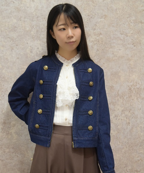 axes femme(アクシーズファム)の「ナポレオンデニムジャケット(その他アウター・レディース・ブラック/インディゴブルー・FREE)」の16枚目の写真