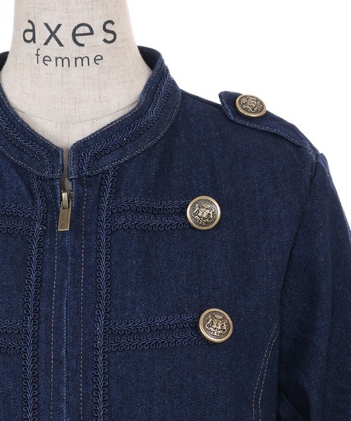 axes femme(アクシーズファム)の「ナポレオンデニムジャケット(その他アウター・レディース・ブラック/インディゴブルー・FREE)」の22枚目の写真
