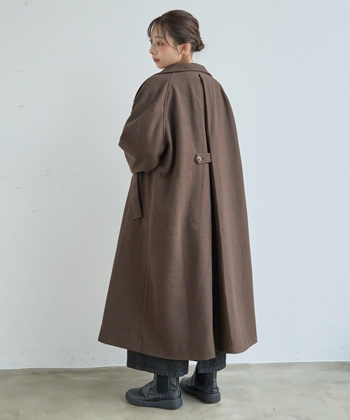 mil(ミル)の「ウールライク ロングコート 【588239】(ステンカラーコート・レディース・ブラック/ブラウン/ベージュ系・S/XS)」の18枚目の写真
