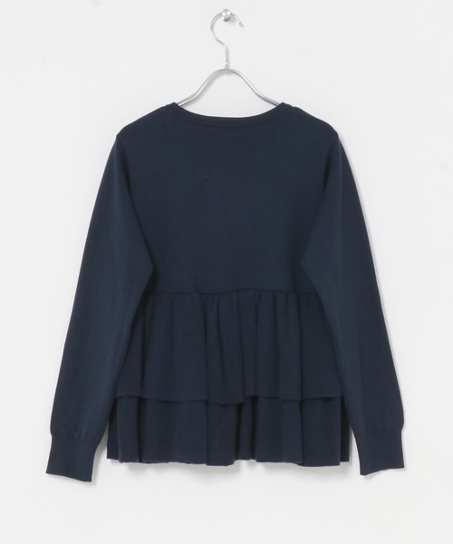 URBAN RESEARCH Sonny Label(アーバンリサーチサニーレーベル)の「『WEB限定』フリルペプラムニットプルオーバー(ニット/セーター・レディース・ネイビー/ブラック/チャコールグレー・FREE)」の12枚目の写真