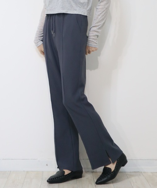DISKEEN SURE(ディスキーンシュアー)の「楽なのに美脚、ずるいパンツ!ジャージタッチ フレアパンツ(その他パンツ・レディース・キャメル/ブラック/チャコール・FREE)」の2枚目の写真