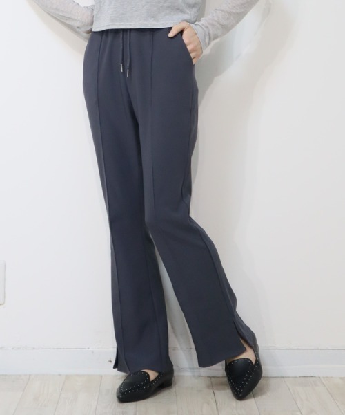 DISKEEN SURE(ディスキーンシュアー)の「楽なのに美脚、ずるいパンツ!ジャージタッチ フレアパンツ(その他パンツ・レディース・キャメル/ブラック/チャコール・FREE)」の4枚目の写真