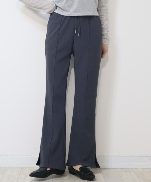 DISKEEN SURE(ディスキーンシュアー)の「楽なのに美脚、ずるいパンツ!ジャージタッチ フレアパンツ(その他パンツ・レディース・キャメル/ブラック/チャコール・FREE)」の7枚目の写真