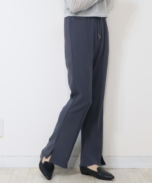 DISKEEN SURE(ディスキーンシュアー)の「楽なのに美脚、ずるいパンツ!ジャージタッチ フレアパンツ(その他パンツ・レディース・キャメル/ブラック/チャコール・FREE)」の8枚目の写真