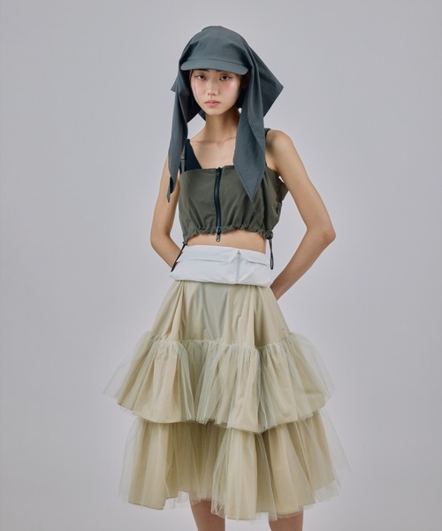 NON TOKYO(ノントーキョー)の「NON TOKYO/ノントーキョー/BELT WAIST BAGベルトウエストBAG(ボディバッグ/ウエストポーチ・レディース・ライトグリーン/ブラック/ホワイト・F)」の6枚目の写真