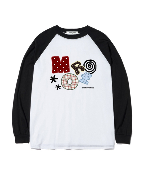 THEMORFHOUSE(ザモーフハウス)の「MORF パターンプリント オーバーサイズ ロングスリーブ ブラック(Tシャツ/カットソー・レディース・その他・SMALL/MEDIUM/LARGE)」の1枚目の写真