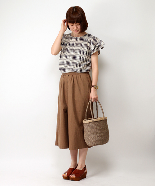 LBC（エルビーシー）の「リネンコットン袖フリルブラウス（シャツ/ブラウス・レディース・グリーン/ネイビー/ブラック・MEDIUM）」の12枚目の写真